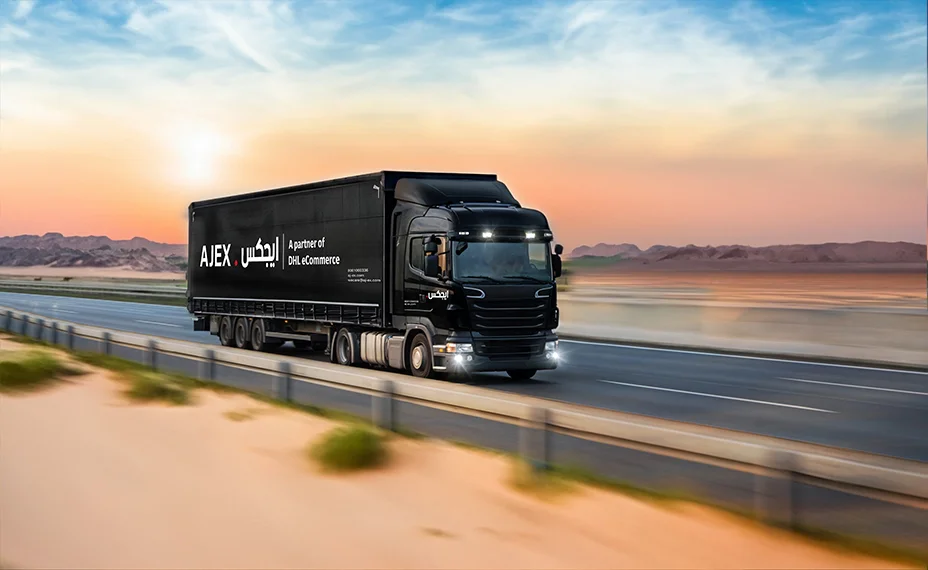 AJEX black trailer moving 